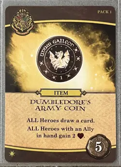 Harry Potter Hogwarts Battle CCG Promo Card Lot Colin Creevey Army Coin UNUSED - Image 4