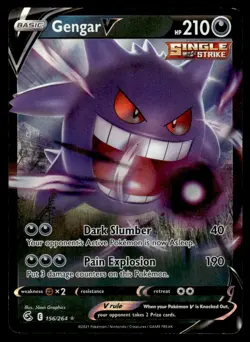 Gengar V Basic/Rare Holo V #156 - Ultra Rare - Pokemon Fusion Strike - LP - Image 1