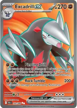 Excadrill ex 160/086 SV: Black Bolt Pokemon TCG Ultra Rare NM - Image 1