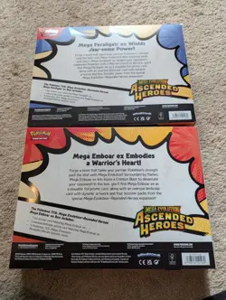 Pokemon Ascended Heroes Mega Emboar EX Box And Mega Feraligatr EX box Sealed - Image 2