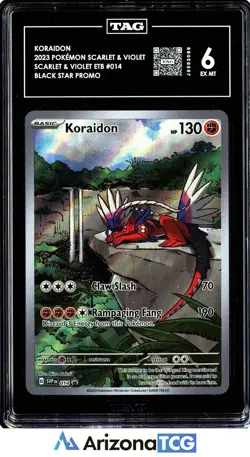Pokemon 2023 Koraidon 014 Black Star Promo Scarlet & Violet ETB TAG 6 - Image 1