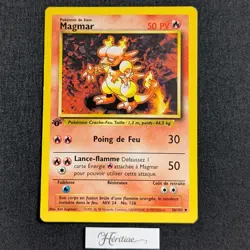 Carte Pokemon Magmar 36/102 Edition 1 Set de Base wizards Francais VF - SDB - Image 1