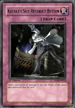 Kozaky's Self-Destruct Button - Rare 1st Edition TLM-EN052 - LP - YuGiOh - Image 1