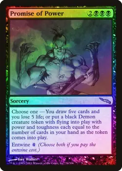 Promise of Power FOIL Mirrodin NM Black Rare MAGIC THE GATHERING CARD ABUGames - Image 1