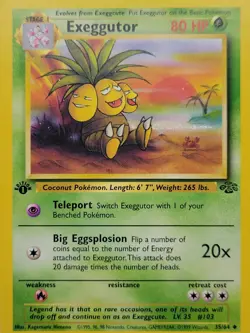 Exeggutor 35/64 1st Edition Jungle WOTC 1999 Pokemon Card LP - Image 1