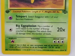 Exeggutor 35/64 1st Edition Jungle WOTC 1999 Pokemon Card LP - Image 3