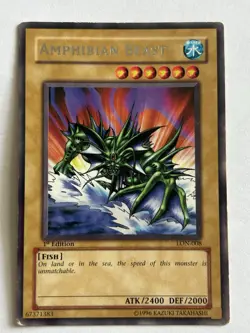 Amphibian Beast LON-008 Labyrinth of Nightmare 1st Edition Yu-Gi-Oh Card - Image 1