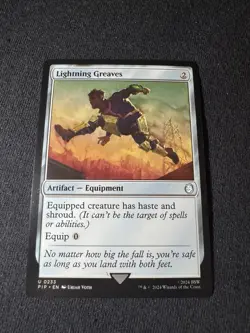MTG Normal Lightning Greaves U Universes Beyond: Fallout 233 NM - Image 1