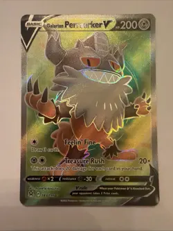 Pokemon Galarian Perrserker V Full Art Lost Origin 183/196 Ultra Rare - Image 1