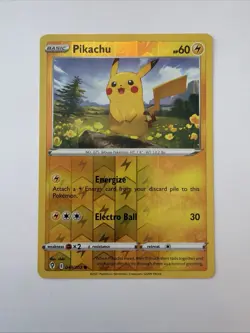 Pikachu Reverse Holo Pokemon SWSH07: Evolving Skies 049/203 NM - Image 1