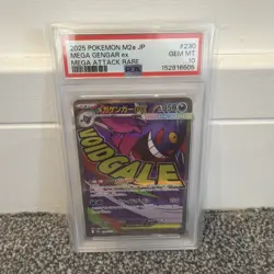 Pokemon TCG PSA 10 Mega Gengar ex 230/193 Mega Attack Rare MA Japanese - Image 1