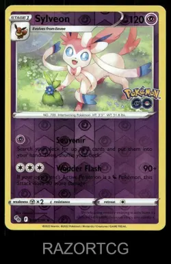 SYLVEON 035/078 HOLO R POKEMON GO POKEMON REVERSE HOLO NM/M - Image 1