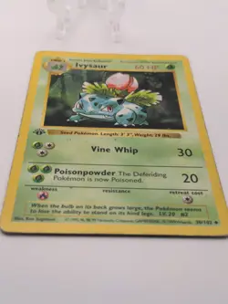 Ivysaur 30/102 SHADOWLESS Base Set Unlimited 1999 English DMG - Image 3