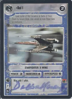 Star Wars CCG - Drewe Henley (Red Leader) - autograph / signed card - Image 1