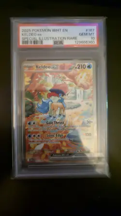 Pokemon TCG Keldeo EX 167/086 - PSA 10 (White Flare) - Image 1