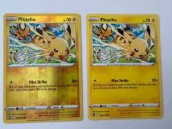 Pikachu 049/195 Reverse Holo x2 2x Pokemon Cards 2022 Silver Tempest - Image 1