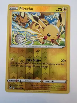 Pikachu 049/195 Reverse Holo x2 2x Pokemon Cards 2022 Silver Tempest - Image 2