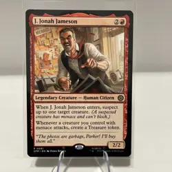 J. Jonah Jameson, MTG, Marvel's Spider-Man, Magic the Gathering, #81 RARE - Image 1