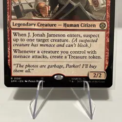 J. Jonah Jameson, MTG, Marvel's Spider-Man, Magic the Gathering, #81 RARE - Image 2