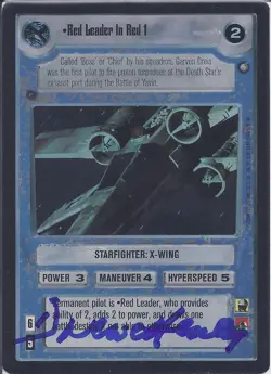 Star Wars CCG - Drewe Henley (Garven, Red Leader FOIL) - autograph / signed card - Image 1