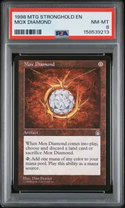 1998 MTG STRONGHOLD MOX DIAMOND PSA 8 - Image 1