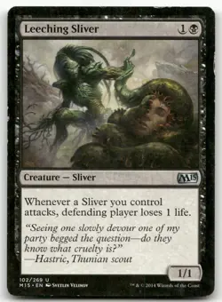 Leeching Sliver #102 (MP) Magic 2015 M15 Magic MTG - Image 1