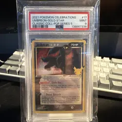 2021 Pokemon Celebrations Classic Collection #17 Umbreon Gold Star PSA 9 MINT - Image 1