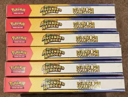 Pokemon TCG Ascended Heroes Deluxe Pin Collection Lot Of 6 New Sealed Boxes Box - Image 3