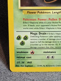 Erika's Vileplume 5/132 Gym Challenge Holo Rare English 2000 HP/Dam. - Image 5
