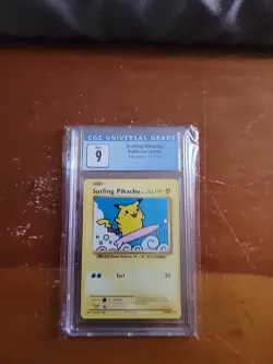 Cgc Mint 9 Graded Surfing Pikachu Pokemon Card From 2016 - Image 1