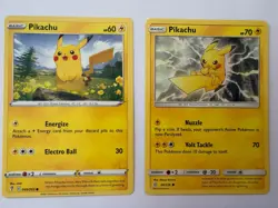 Pikachu Lot 049/203 & 66/236 Pokemon TCG Evolving Skies Unified Minds NM - Image 1