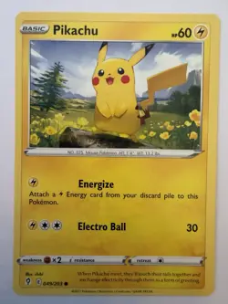 Pikachu Lot 049/203 & 66/236 Pokemon TCG Evolving Skies Unified Minds NM - Image 4