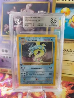Pokemon Karte Card Gyarados Garados Base Set Holo 1. Edition Beckett BGS 8.5 - Image 1