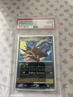 2008 POKEMON DIAMOND & PEARL BLACK STAR PROMO #DP19 DARKRAI LV.X-HOLO - Image 1