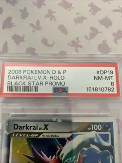 2008 POKEMON DIAMOND & PEARL BLACK STAR PROMO #DP19 DARKRAI LV.X-HOLO - Image 2