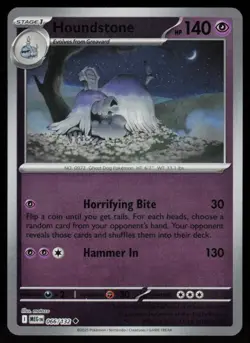 Houndstone 066/132 Uncommon Mega Evolution Pokemon Reverse Holo Near Mint - Image 1