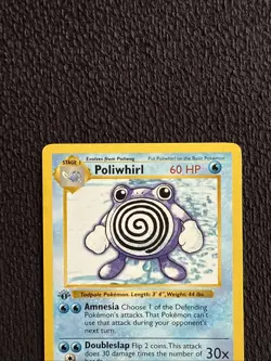 Pokemon Card - Poliwhirl Base Set (Shadowless) 1st Edition 38/102 Uncommon LP - Image 2