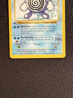Pokemon Card - Poliwhirl Base Set (Shadowless) 1st Edition 38/102 Uncommon LP - Image 3