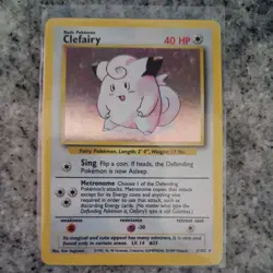 Clefairy 5/102 HOLO RARE NM Original Base Set Pokemon Card 1999 TCG WOTC - Image 1