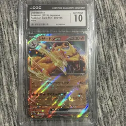 The Pokemon Company Charizard ex 006/165 Card 151 Holo RR Japanese 2023 CGC 10 - Image 1