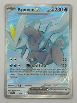 KYUREM EX 157/086 HOLO ULTRA RARE BLACK BOLT POKEMON NM/M - Image 1