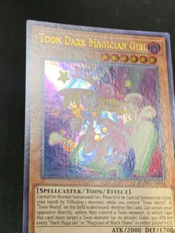 Toon Dark Magician Girl Ultra Rare Holo DUPO-EN041 1st Ed YuGiOh! [5] - Image 3