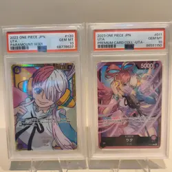 ONE PIECE PSA10 Uta OP02-120 & UTA-011 Premium Card Collection Japan Cards - Image 1