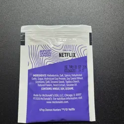 2026 McDonald's K-Pop Demon Hunters Huntrix Meal Ramyeon Seasoning collectable - Image 2