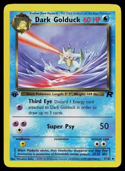 Pokemon Card - Dark Golduck Team Rocket 37/82 1st Edition Uncommon - Image 1