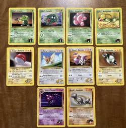 Gym Heroes Pokemon Mint Lot - 10 Cards Vintage WOTC Surge Erika Brock Sabrina - Image 1