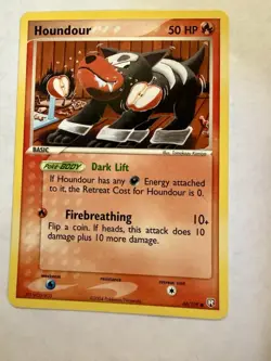 Pokemon TCG Houndour Team Rocket Returns 2004 Card 60/109 LP - Image 1