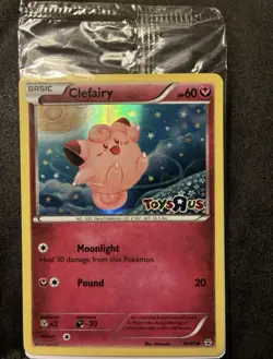 Toys R Us Promo Holo 3-Card Lot English Meowth Clefairy Stufful + free Mewtwo - Image 3