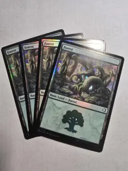 FOIL FOREST (273) X4 Lorwyn Eclipsed ECL Magic MTG MINT CARD - Image 1
