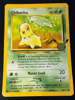 Chikorita 54/111 - Pokemon Oversized Jumbo Card - Image 1